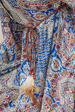 Load image into Gallery viewer, Plus Size Printed Mock Neck Buttoned Maxi Dress

