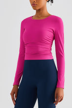 Load image into Gallery viewer, Lightweight Round Neck Long Sleeve Sports Top

