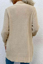 Load image into Gallery viewer, Open Front Rib-Knit Cardigan with Pockets
