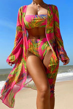 Load image into Gallery viewer, Botanical Print Tube Top, Swim Bottoms, and Cover Up Set
