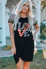 Load image into Gallery viewer, Mixed Print Graphic Twisted Dress

