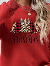 Load image into Gallery viewer, MERRY CHRISTMAS Round Neck Long Sleeve Sweatshirt
