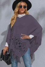 Load image into Gallery viewer, Round Neck Fringe Detail Poncho
