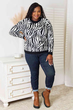 Load image into Gallery viewer, Heimish Full Size Zebra Print Sweater
