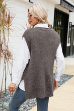 Load image into Gallery viewer, V-Neck Side Slit Sweater Vest
