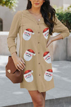 Load image into Gallery viewer, Sequin Santa Button Up Long Sleeve Cardigan
