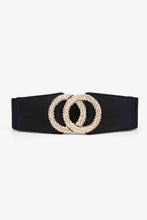 Load image into Gallery viewer, Circle Buckle Elastic Wide PU Belt
