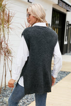 Load image into Gallery viewer, V-Neck Side Slit Sweater Vest
