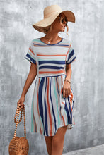 Load image into Gallery viewer, Striped Round Neck Dress
