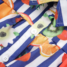 Load image into Gallery viewer, Fruit Striped Collared Sleeveless Shirt
