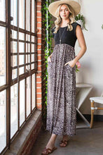 Load image into Gallery viewer, Leopard Print Round Neck Maxi Dress with Pockets
