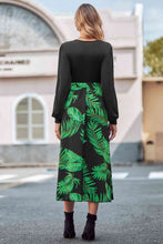 Load image into Gallery viewer, Printed Tie Waist Long Sleeve Dress
