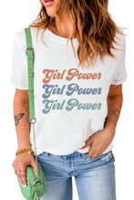 Load image into Gallery viewer, GIRL POWER Graphic Round Neck Tee
