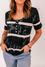 Load image into Gallery viewer, Tie-Dye Henley T-Shirt
