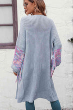 Load image into Gallery viewer, Fringe Sleeve Dropped Shoulder Cardigan
