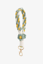 Load image into Gallery viewer, Floral Braided Wristlet Key Chain
