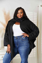 Load image into Gallery viewer, HEYSON Full Size Open Front Cardigan with Scarf Design
