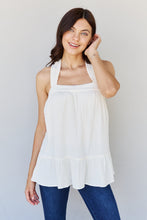 Load image into Gallery viewer, HEYSON Good Attitude Full Size Back Tie Detail Ruffle Tunic Top
