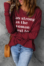 Load image into Gallery viewer, Letter Graphic Thumbhole Sleeve Top
