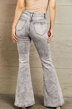 Load image into Gallery viewer, BAYEAS High Waisted Acid Wash Flare Jeans
