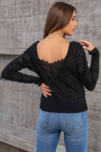 Load image into Gallery viewer, Lace Detail Openwork Knit Top
