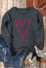 Load image into Gallery viewer, Heart Round Neck Dropped Shoulder Sweatshirt
