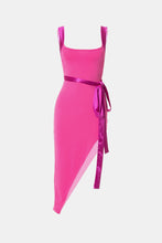 Load image into Gallery viewer, Tie Back Asymmetrical Hem Sleeveless Dress
