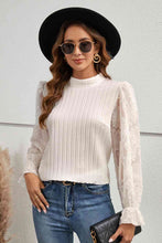 Load image into Gallery viewer, Mock Neck Flounce Sleeve Blouse
