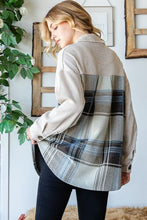 Load image into Gallery viewer, Reborn J Plaid Button Up Long Sleeve Shacket
