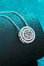 Load image into Gallery viewer, Moissanite Round Pendant Rhodium-Plated Necklace
