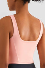 Load image into Gallery viewer, Square Neck Cropped Sports Tank
