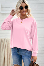 Load image into Gallery viewer, Drop Shoulder Ribbed Trim Sweatshirt
