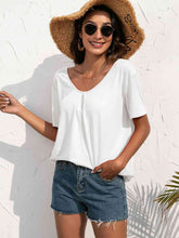 Load image into Gallery viewer, Lace Trim Short Sleeve Top

