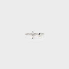 Load image into Gallery viewer, Heart Shape Cross Inlaid Zircon Open Ring
