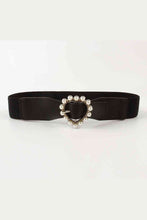 Load image into Gallery viewer, Pearl Heart Buckle Elastic Belt

