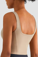 Load image into Gallery viewer, Square Neck Cropped Sports Tank
