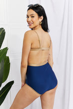 Load image into Gallery viewer, Marina West Swim Wave Break Contrast Trim One-Piece
