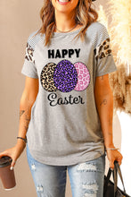 Load image into Gallery viewer, HAPPY EASTER Leopard Graphic Raglan Sleeve Tee
