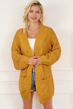 Load image into Gallery viewer, Open Front Long Sleeve Cardigan with Pockets
