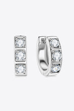 Load image into Gallery viewer, Inlaid Moissanite Huggie Earrings
