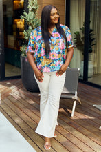 Load image into Gallery viewer, Petal Dew Full Size Floral V-Neck Tie Detail Blouse
