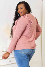 Load image into Gallery viewer, Double Take Square Neck Ruffle Shoulder Long Sleeve T-Shirt
