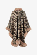 Load image into Gallery viewer, Leopard Open Front Poncho
