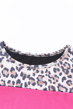 Load image into Gallery viewer, Leopard Color Block Short Sleeve Tee
