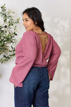 Load image into Gallery viewer, Culture Code Full Size Waffle-Knit Round Neck Long Sleeve Blouse
