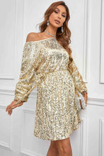 Load image into Gallery viewer, Sequin Long Sleeve Mini Dress
