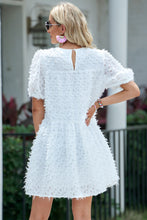 Load image into Gallery viewer, Eyelash Short Sleeve Mini Dress

