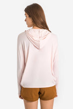 Load image into Gallery viewer, Zip Up Dropped Shoulder Hooded Sports Jacket
