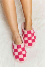 Load image into Gallery viewer, Melody Checkered Print Plush Slide Slippers
