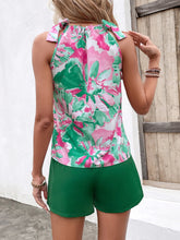 Load image into Gallery viewer, Floral Tied Round Neck Tank
